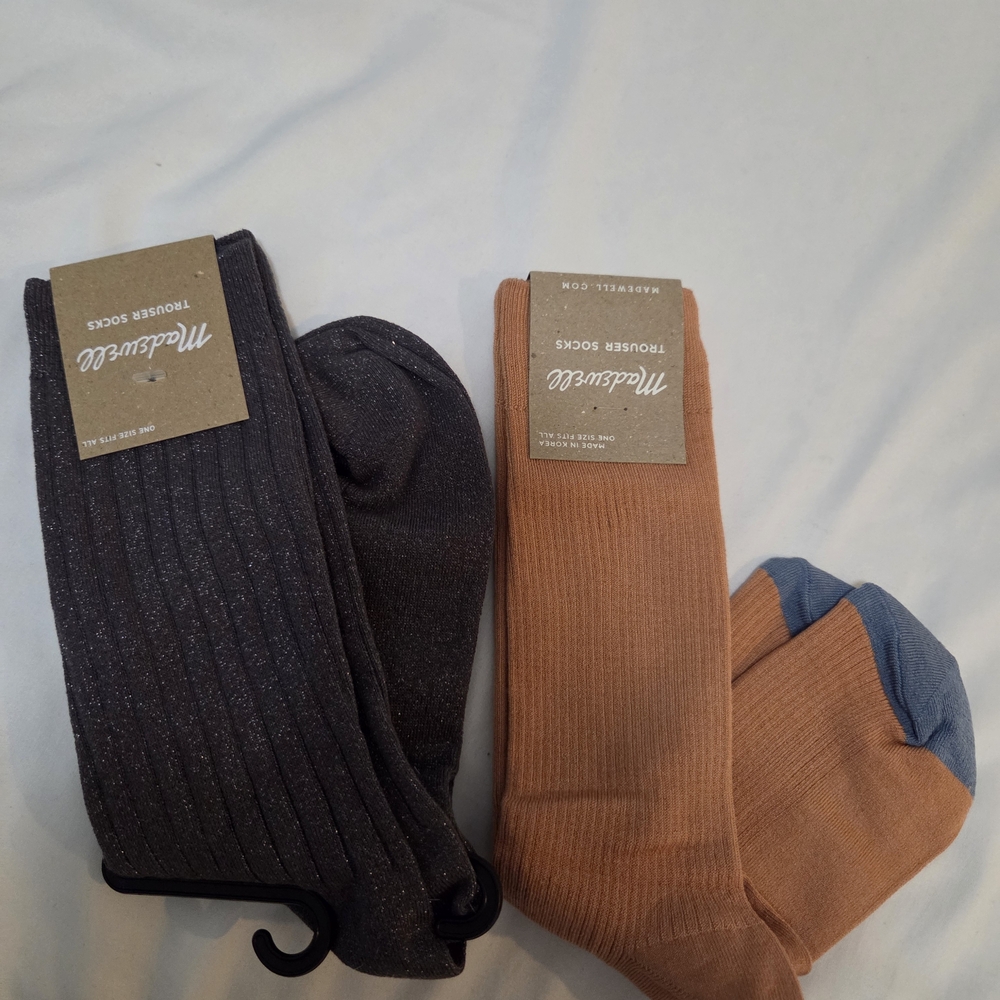 (5 For 50) Madewell Women's Charcoal and Camel Socks Set